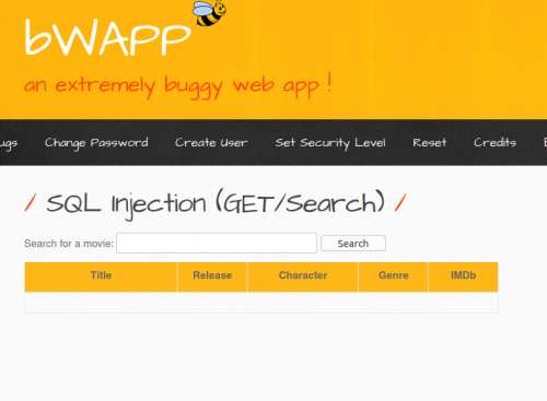 BWAPP SQLInjection.PNG