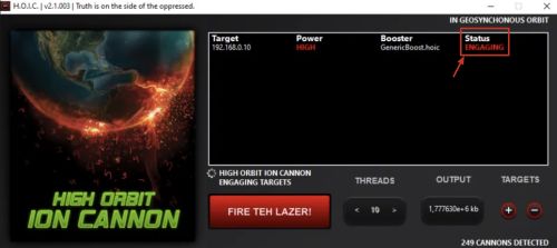 User interface of HOIC showing configuration options